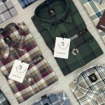 logoff cotton oxford checks shirt