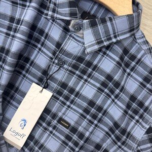 logoff cotton oxford checks shirt