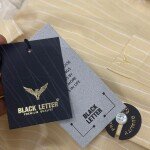 black letter oxford stripes shirt