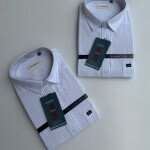 word wale big size linen stripes shirt