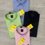 logoff cotton oxford stripes shirt