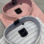 logoff cotton oxford stripes shirt