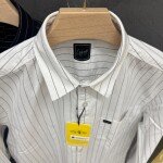 logoff cotton oxford stripes shirt