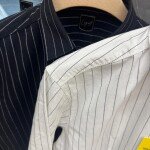 logoff cotton oxford stripes shirt