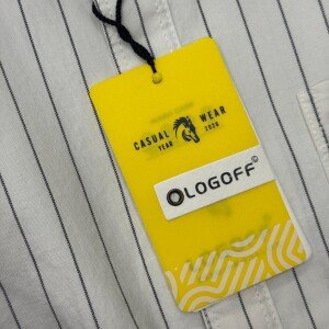 logoff cotton oxford stripes shirt