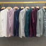 word wale imported satin shirt