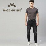 Wood machine Balloon fit Jeans pant