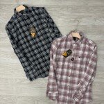 logoff cotton oxford checks shirt