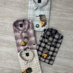 logoff cotton oxford checks shirt