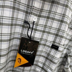 logoff cotton oxford checks shirt