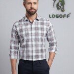 logoff cotton oxford checks shirt