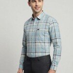 logoff cotton oxford checks shirt