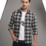 logoff cotton oxford checks shirt