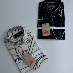 wood machine rayon fabric shirt