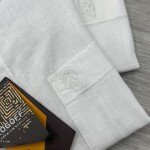 logoff premium half sleeve linen white shirt