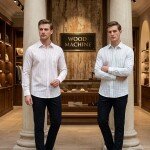 wood machine cotton linen shirt