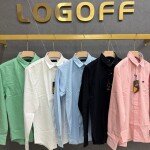 logoff cotton oxford plain shirt