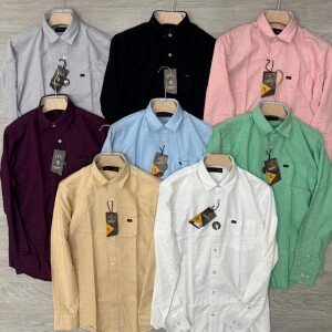 logoff cotton oxford plain shirt