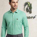 logoff cotton oxford plain shirt
