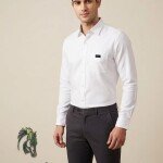 logoff cotton oxford plain shirt