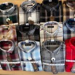 s square brushing twill checks double pocket shirt