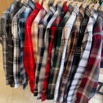 s square brushing twill checks double pocket shirt