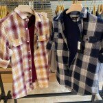 s square brushing twill checks double pocket shirt