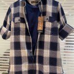 s square brushing twill checks double pocket shirt