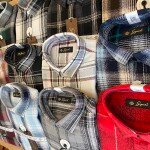 s square brushing twill checks double pocket shirt