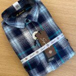 s square brushing twill checks double pocket shirt