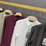 logoff imported self stripes shirt