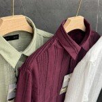 logoff imported self stripes shirt