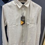logoff linen plain shirt
