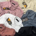 logoff linen plain shirt