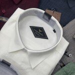 black letter imported linen shirt
