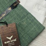 black letter imported linen shirt