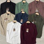 black letter imported linen shirt