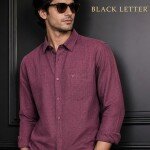 black letter imported linen shirt