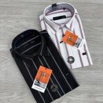 logoff cotton oxford stripes shirt