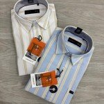 logoff cotton oxford stripes shirt