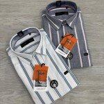 logoff cotton oxford stripes shirt