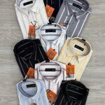 logoff cotton oxford stripes shirt