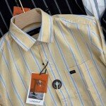 logoff cotton oxford stripes shirt