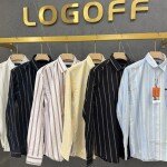 logoff cotton oxford stripes shirt