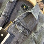 black letter premium denim jacket