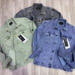 black letter premium denim jacket