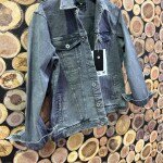 black letter premium denim jacket