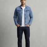 black letter premium denim jacket