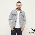 black letter premium denim jacket