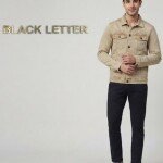 black letter premium denim jacket